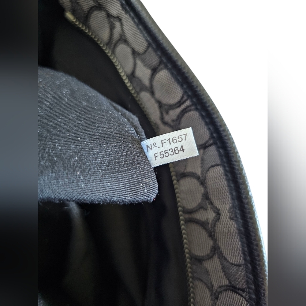 Coach Outline Black and Gray Signature Tote, Excellent Condition - Picture 14 of 14